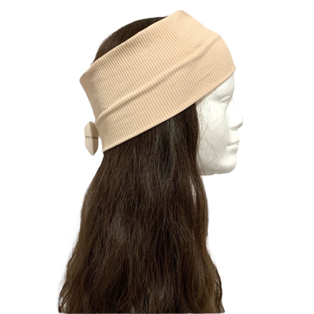 Ruti Horn Ribbed Cream Headband